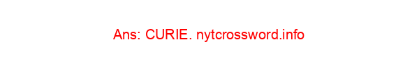 Unit of radioactivity NYT Crossword Clue